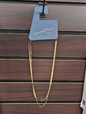 Universal Thread Gold Double-Layer Necklace